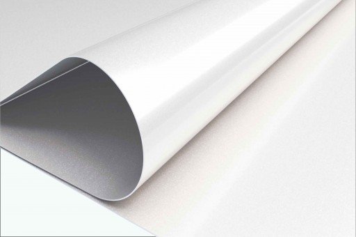 White pearlescent stretch ceiling film