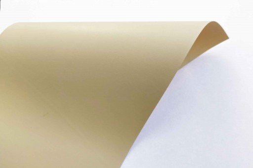 Warm beige-yellow satin stretch ceiling film